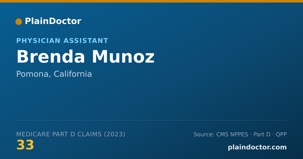 Shareable card for Brenda Munoz - Physician Assistant, Pomona, CA