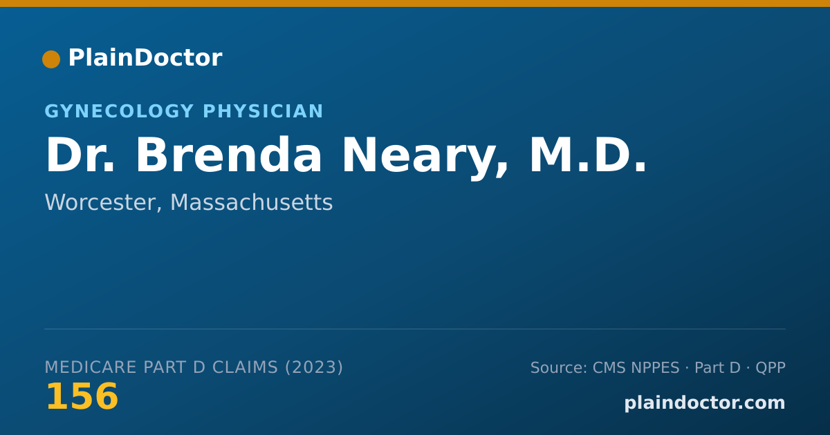 Shareable card for Brenda Neary, M.D. - Gynecology Physician, Worcester, MA
