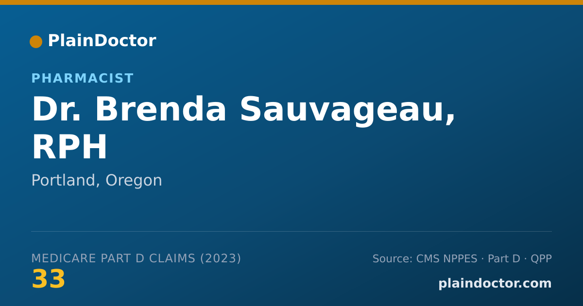Shareable card for Brenda Sauvageau, RPH - Pharmacist, Portland, OR