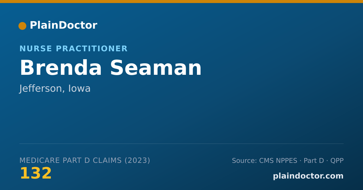 Shareable card for Brenda Seaman - Nurse Practitioner, Jefferson, IA