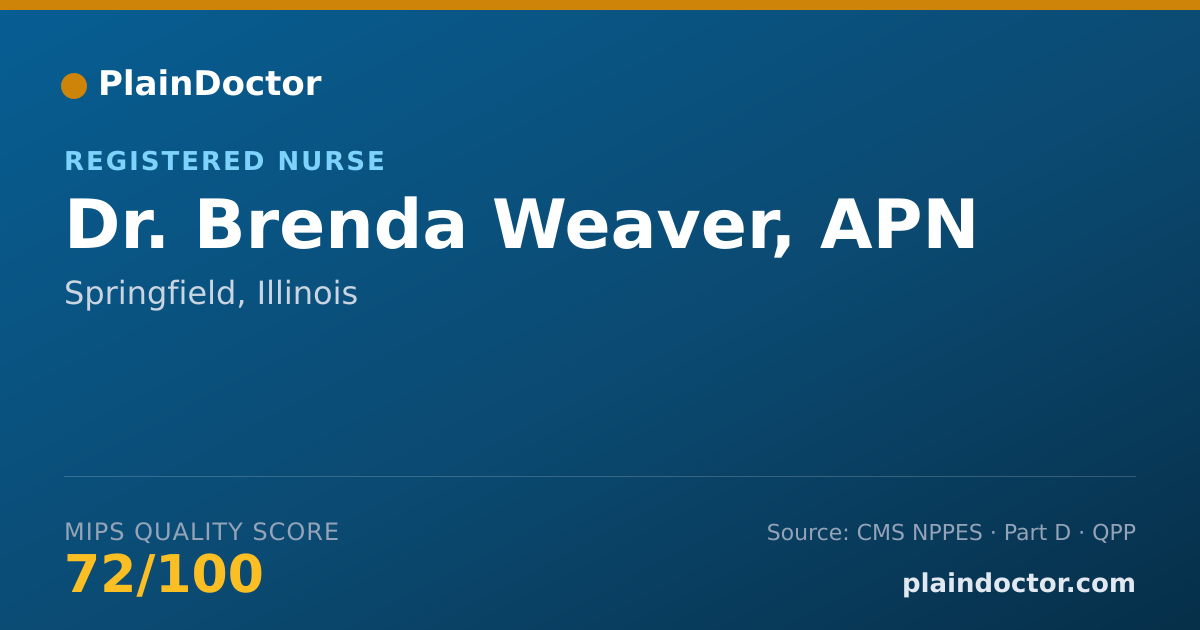 Shareable card for Brenda Weaver, APN - Registered Nurse, Springfield, IL