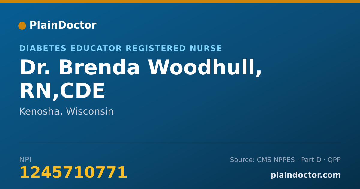 Shareable card for Brenda Woodhull, RN,CDE - Diabetes Educator Registered Nurse, Kenosha, WI