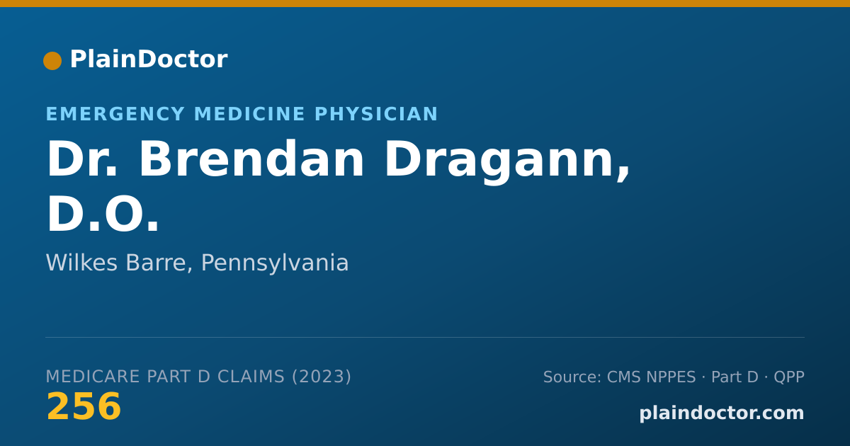 Shareable card for Brendan Dragann, D.O. - Emergency Medicine Physician, Wilkes Barre, PA