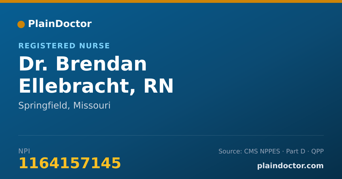 Shareable card for Brendan Ellebracht, RN - Registered Nurse, Springfield, MO