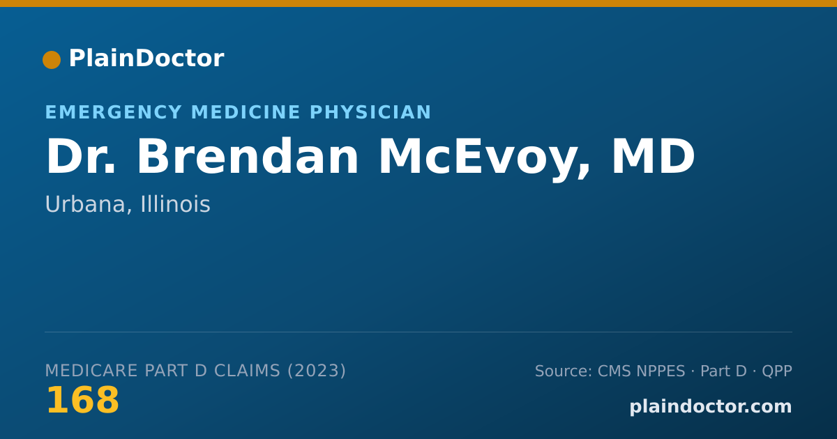 Shareable card for Brendan McEvoy, MD - Emergency Medicine Physician, Urbana, IL