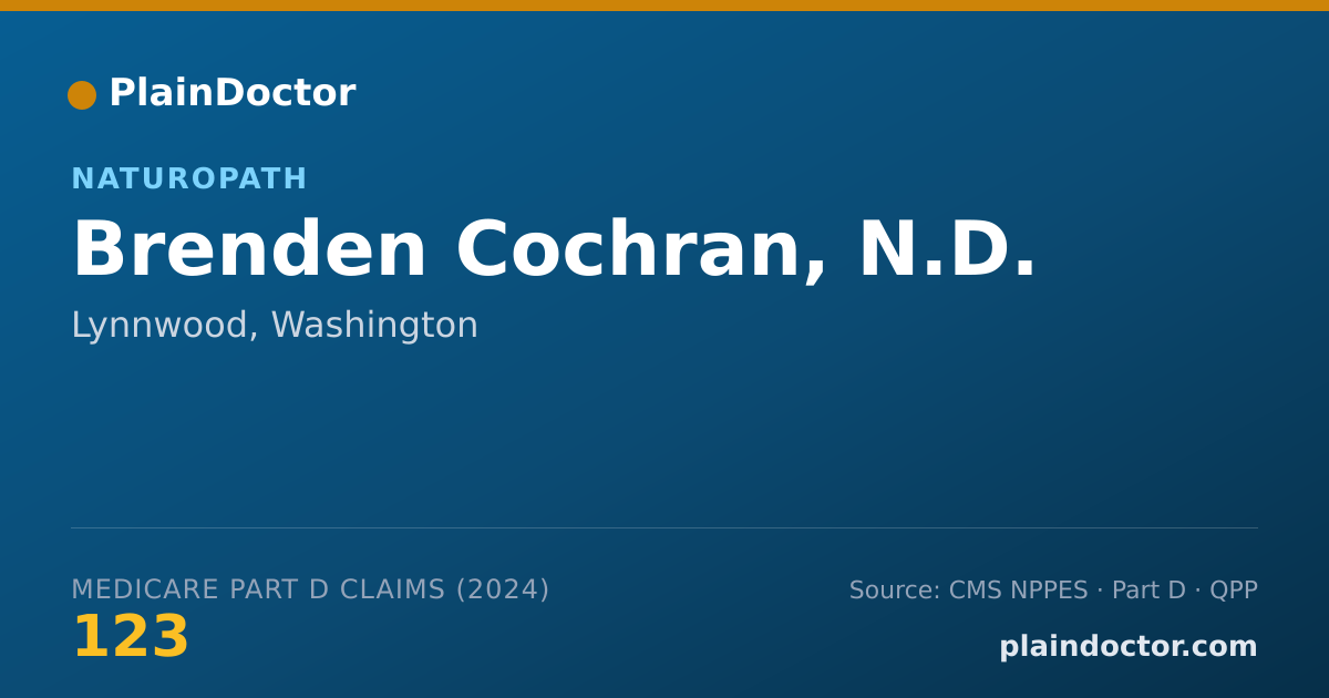 Shareable card for Brenden Cochran, N.D. - Naturopath, Lynnwood, WA