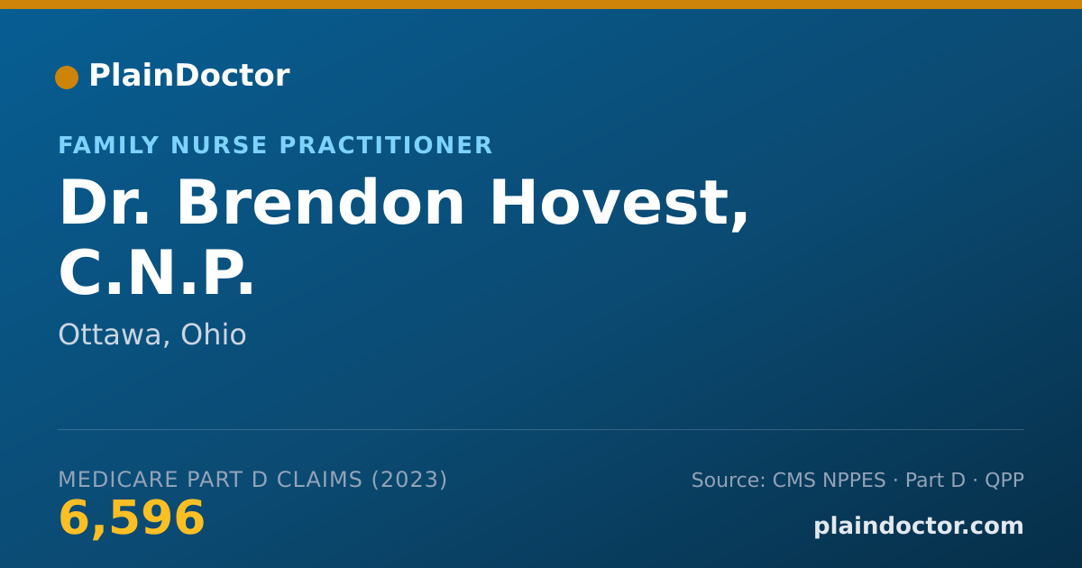 Shareable card for Brendon Hovest, C.N.P. - Family Nurse Practitioner, Ottawa, OH