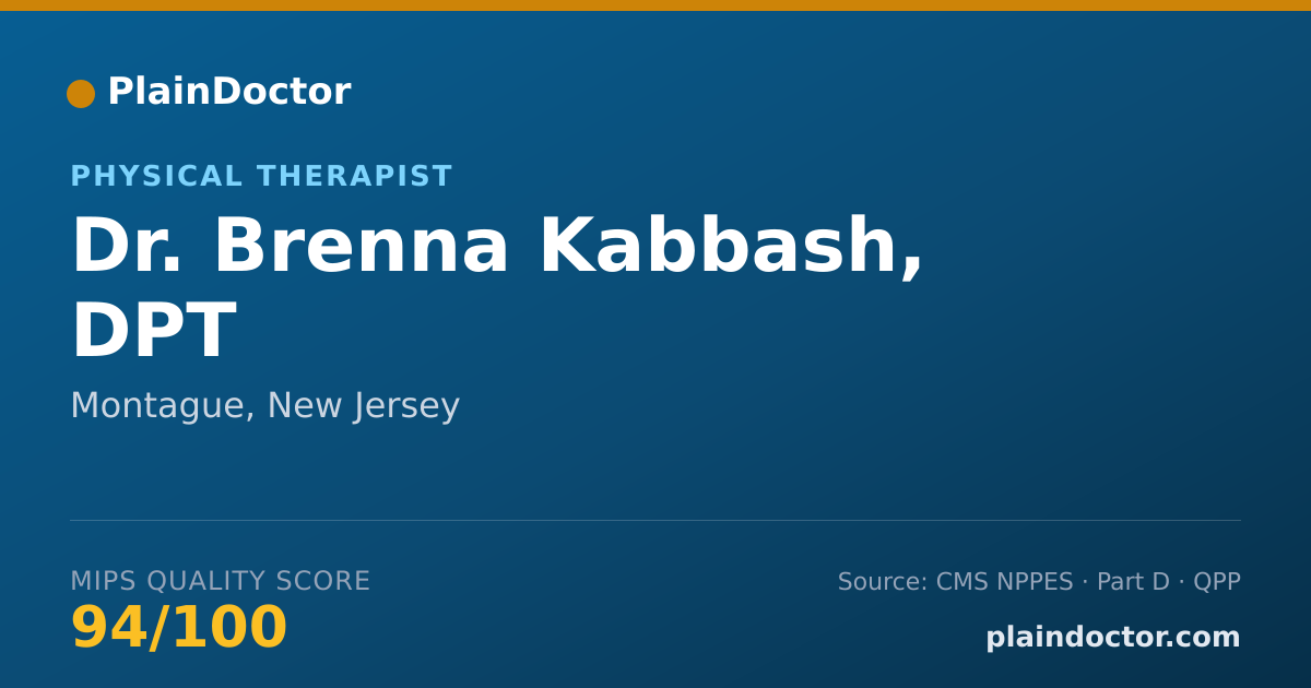 Shareable card for Brenna Kabbash, DPT - Physical Therapist, Montague, NJ