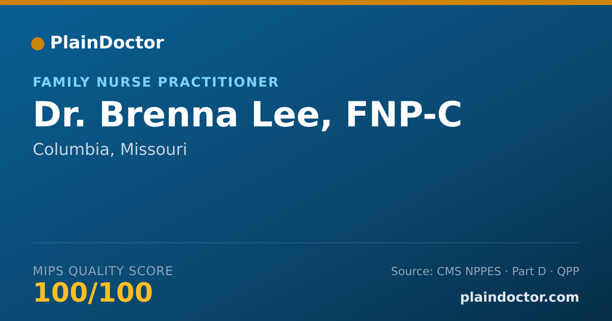 Shareable card for Brenna Lee, FNP-C - Family Nurse Practitioner, Columbia, MO