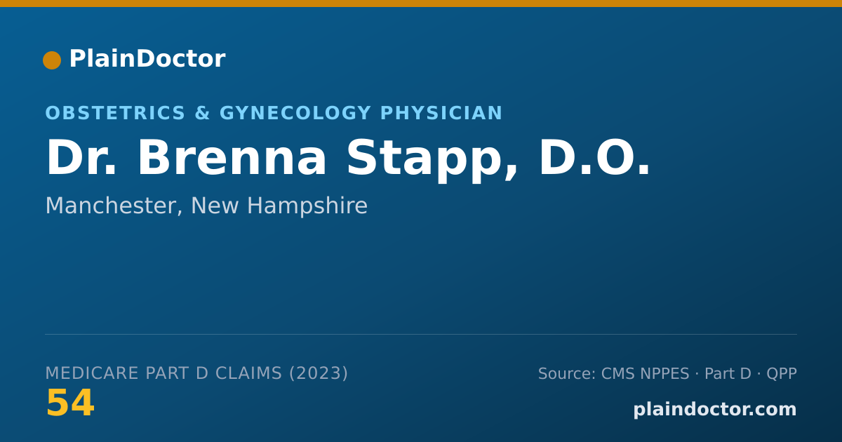 Shareable card for Brenna Stapp, D.O. - Obstetrics & Gynecology Physician, Manchester, NH