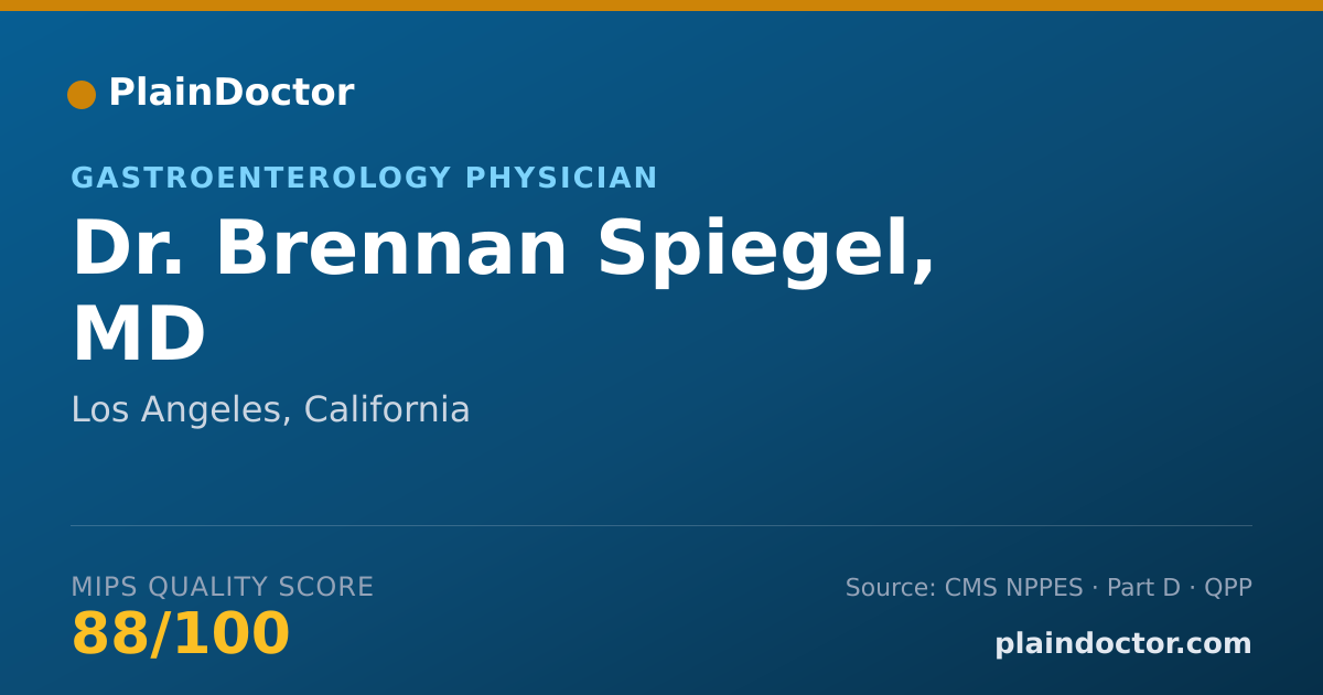 Shareable card for Brennan Spiegel, MD - Gastroenterology Physician, Los Angeles, CA