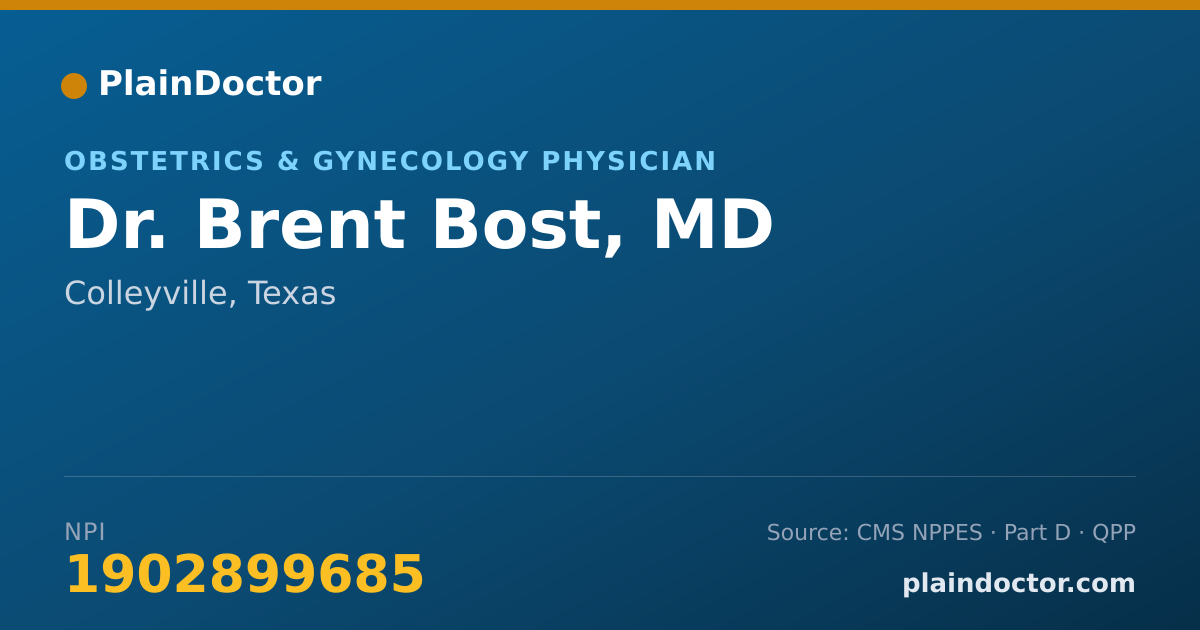 Shareable card for Brent Bost, MD - Obstetrics & Gynecology Physician, Colleyville, TX