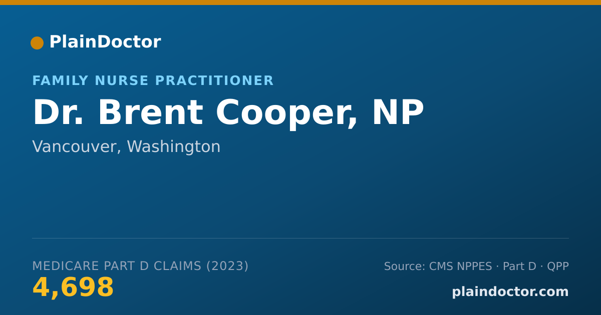 Shareable card for Brent Cooper, NP - Family Nurse Practitioner, Vancouver, WA