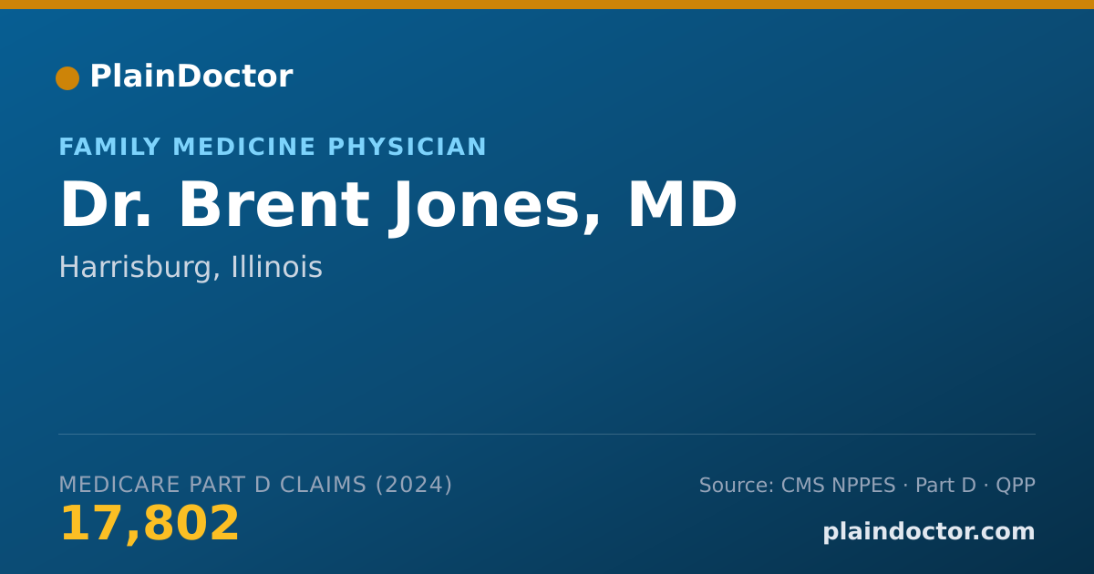 Shareable card for Brent Jones, MD - Family Medicine Physician, Harrisburg, IL