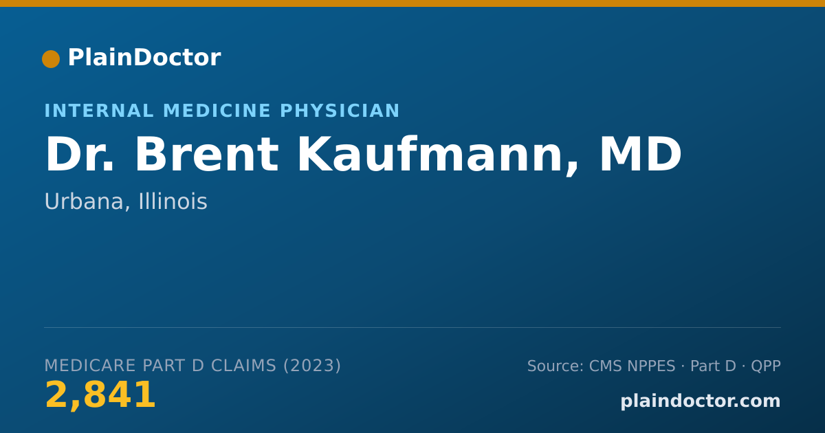 Shareable card for Brent Kaufmann, MD - Internal Medicine Physician, Urbana, IL