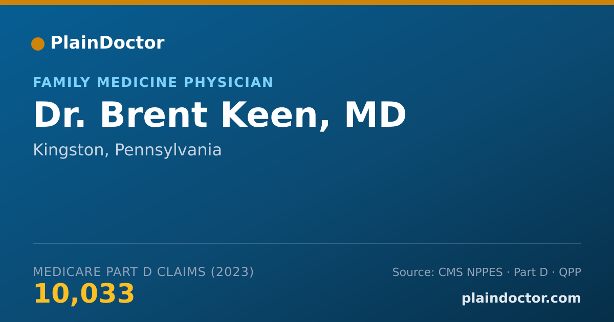 Shareable card for Brent Keen, MD - Family Medicine Physician, Kingston, PA