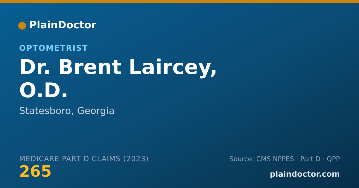 Shareable card for Brent Laircey, O.D. - Optometrist, Statesboro, GA