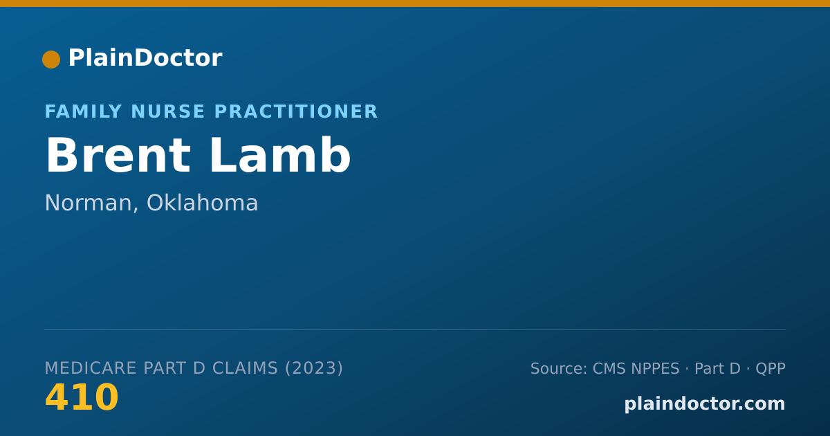 Shareable card for Brent Lamb - Family Nurse Practitioner, Norman, OK