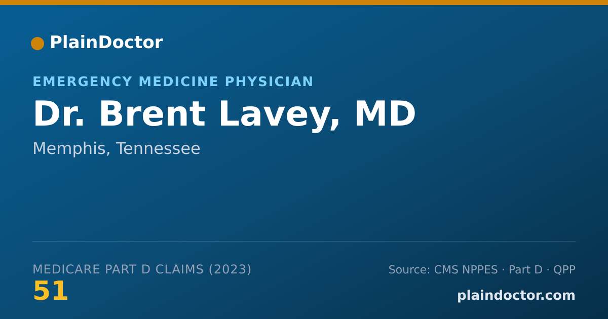Shareable card for Brent Lavey, MD - Emergency Medicine Physician, Memphis, TN