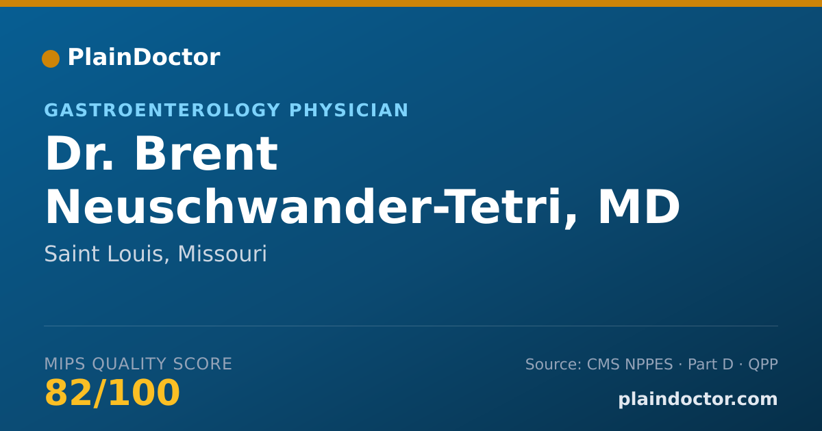 Shareable card for Brent Neuschwander-Tetri, MD - Gastroenterology Physician, Saint Louis, MO