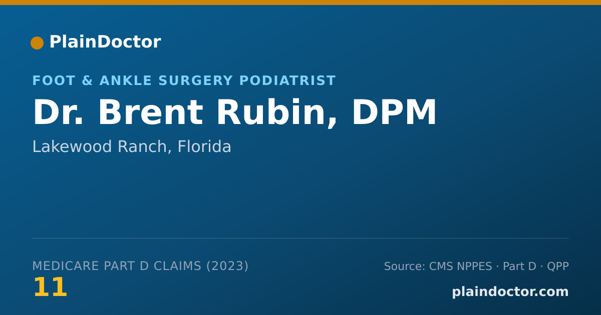 Shareable card for Brent Rubin, DPM - Foot & Ankle Surgery Podiatrist, Lakewood Ranch, FL