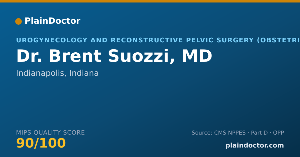 Shareable card for Brent Suozzi, MD - Obstetrics & Gynecology Physician, Indianapolis, IN