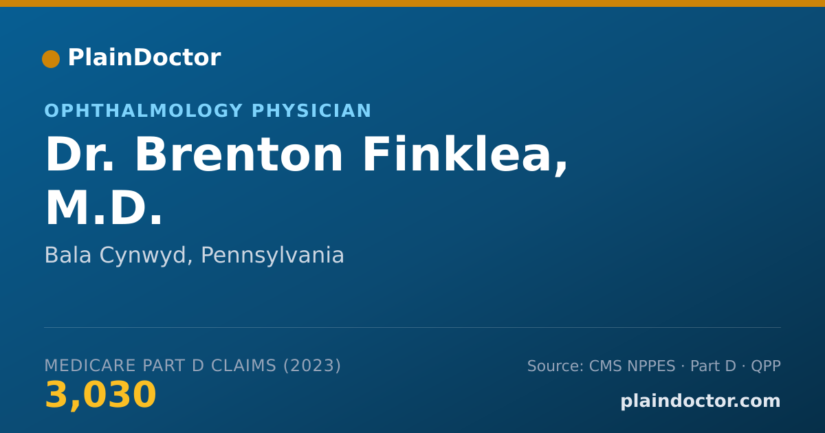 Shareable card for Brenton Finklea, M.D. - Ophthalmology Physician, Bala Cynwyd, PA