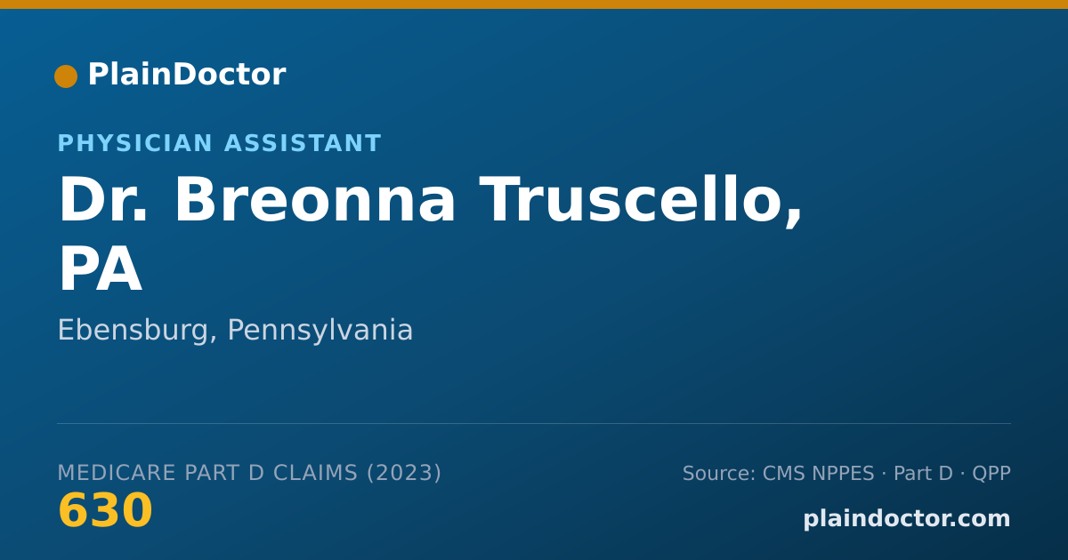 Shareable card for Breonna Truscello, PA - Physician Assistant, Ebensburg, PA