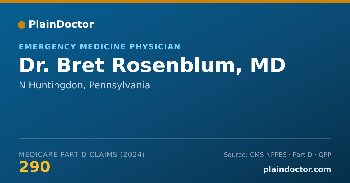 Shareable card for Bret Rosenblum, MD - Emergency Medicine Physician, N Huntingdon, PA