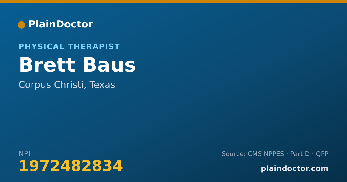 Shareable card for Brett Baus - Physical Therapist, Corpus Christi, TX