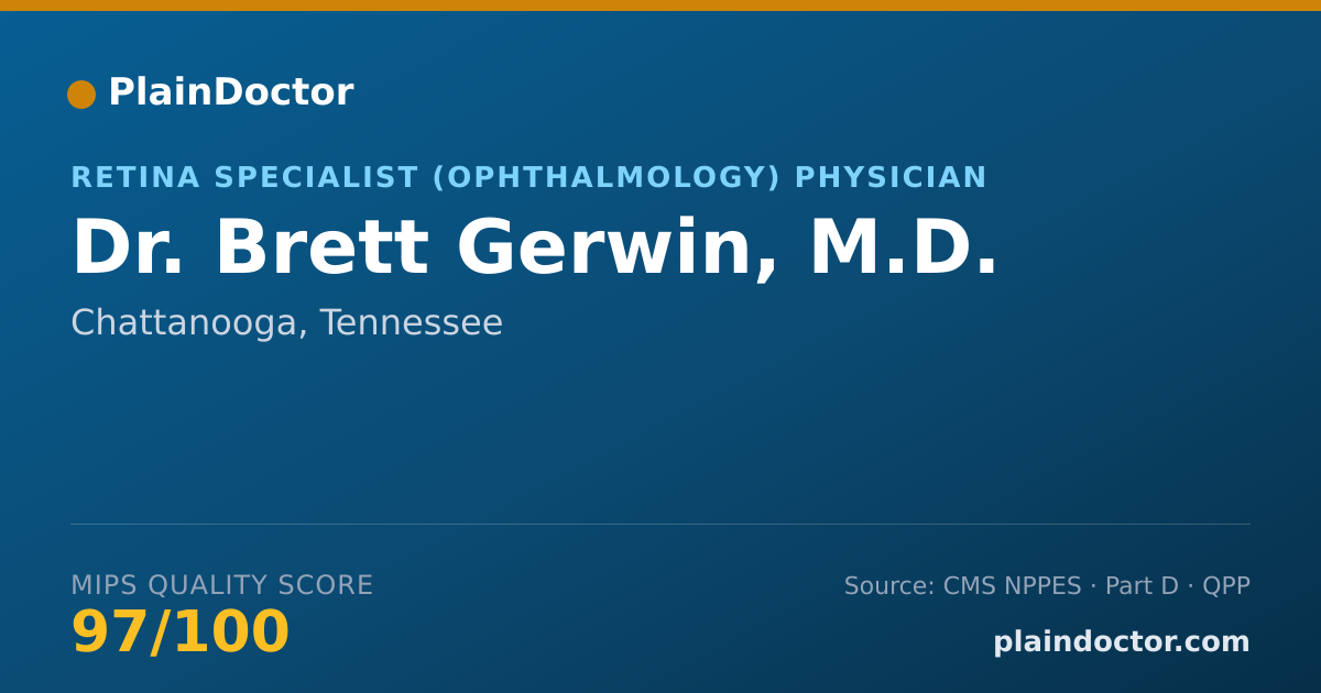 Shareable card for Brett Gerwin, M.D. - Retina Specialist (Ophthalmology) Physician, Chattanooga, TN