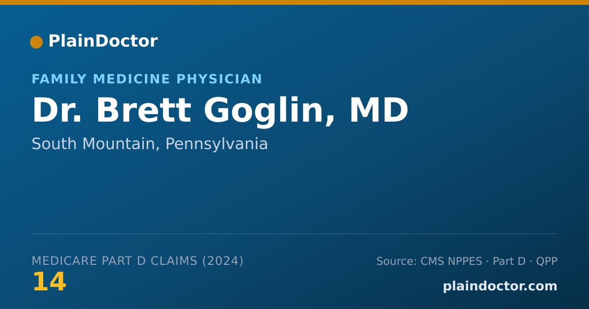 Shareable card for Brett Goglin, MD - Family Medicine Physician, South Mountain, PA
