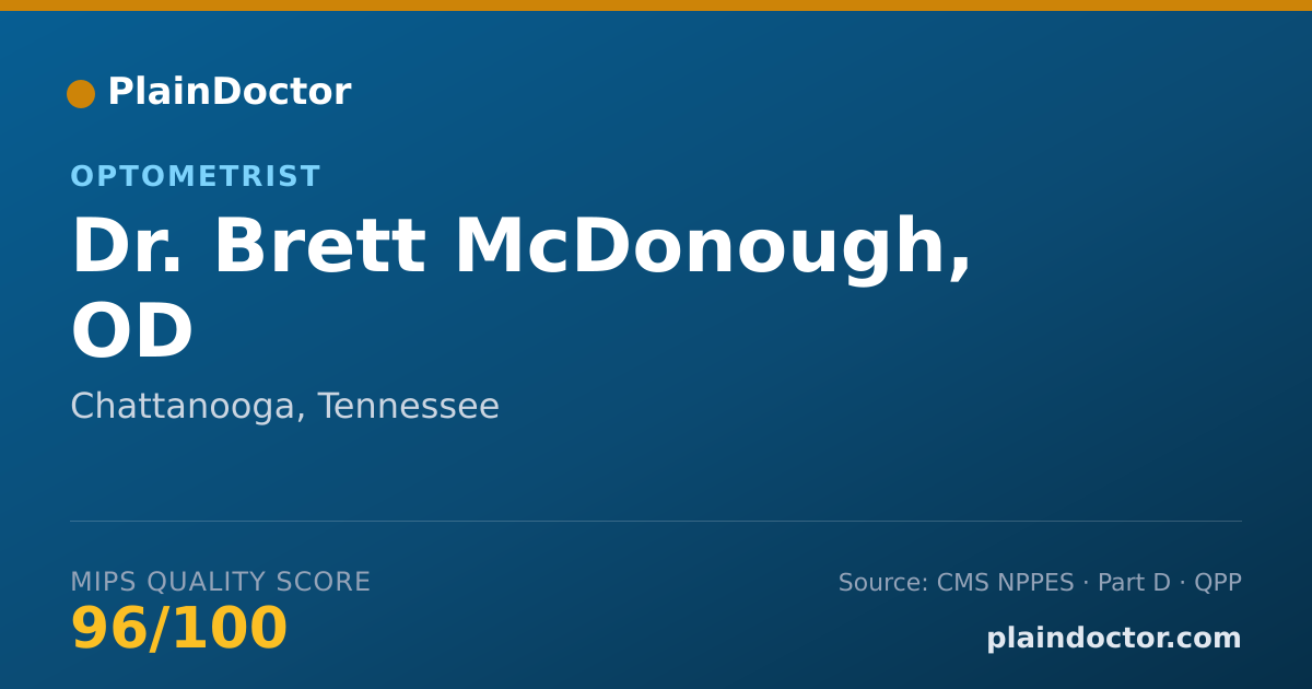 Shareable card for Brett McDonough, OD - Optometrist, Chattanooga, TN
