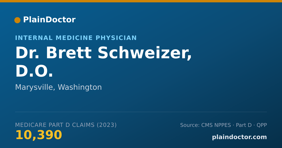 Shareable card for Brett Schweizer, D.O. - Internal Medicine Physician, Marysville, WA