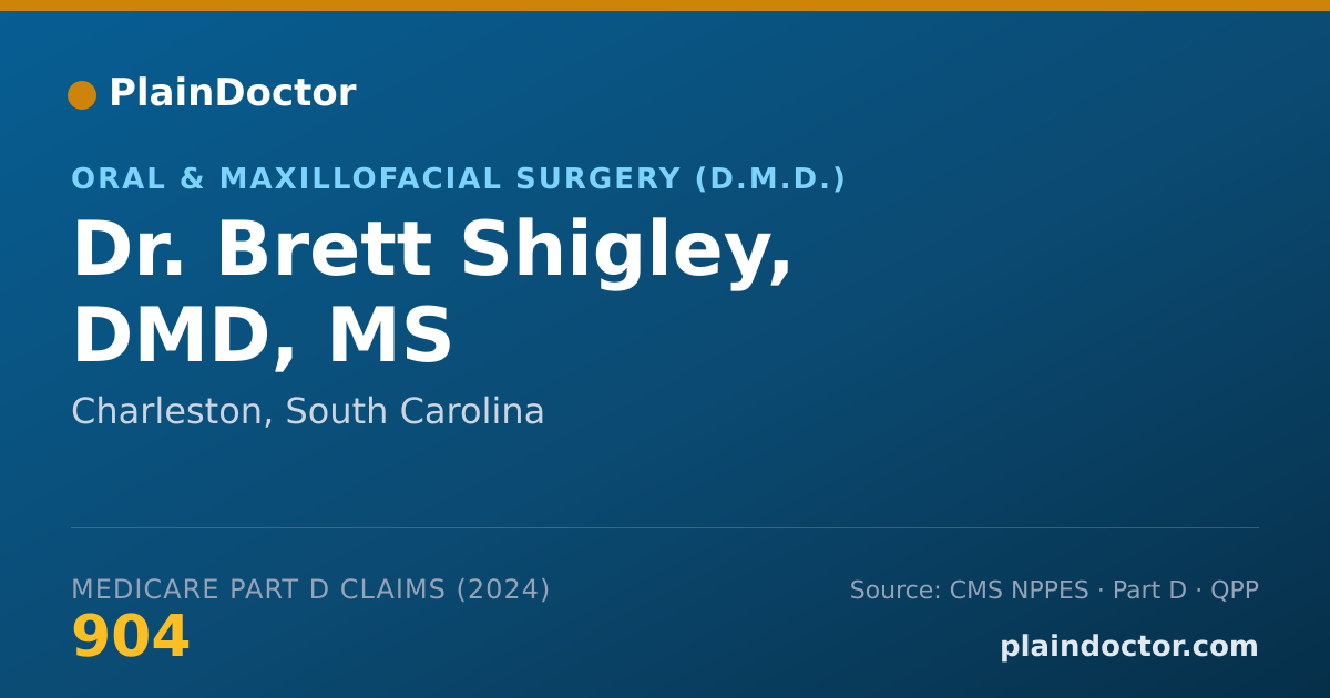Shareable card for Brett Shigley, DMD, MS - Oral and Maxillofacial Surgery (Dentist), Charleston, SC