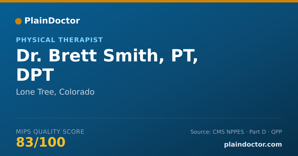 Shareable card for Brett Smith, PT, DPT - Physical Therapist, Lone Tree, CO