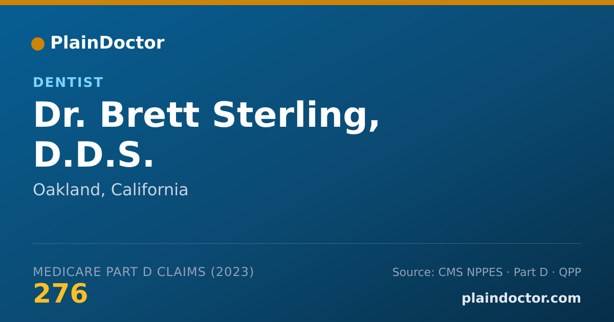 Shareable card for Brett Sterling, D.D.S. - Dentist, Oakland, CA