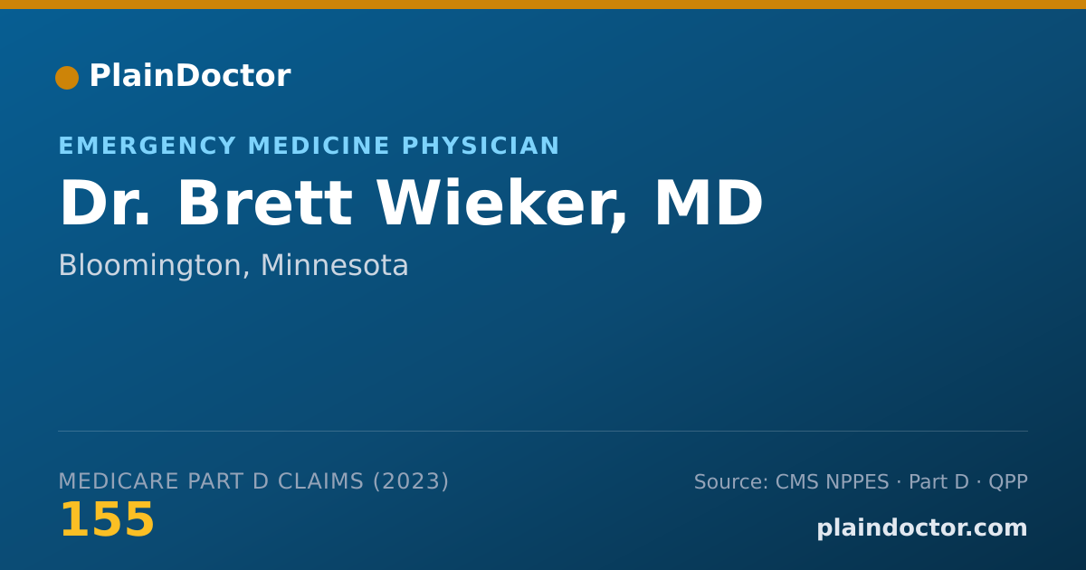 Shareable card for Brett Wieker, MD - Emergency Medicine Physician, Bloomington, MN