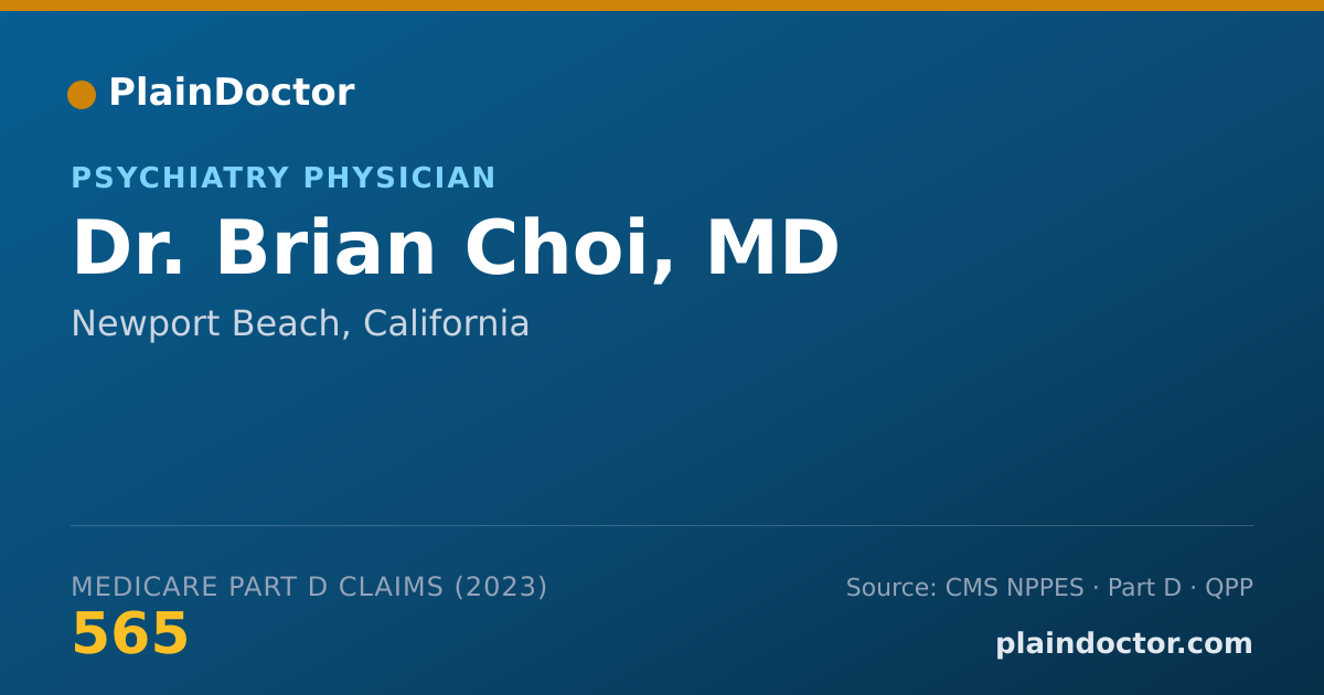 Shareable card for Brian Choi, MD - Psychiatry Physician, Newport Beach, CA