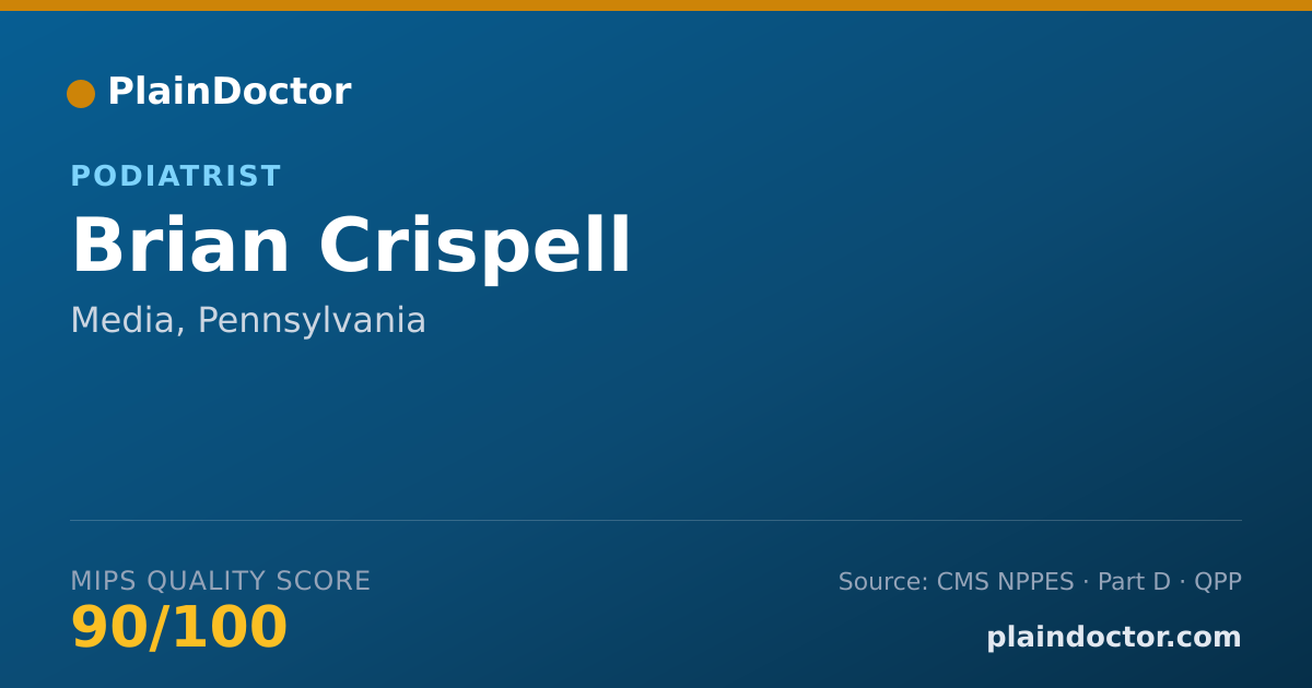 Shareable card for Brian Crispell - Podiatrist, Media, PA