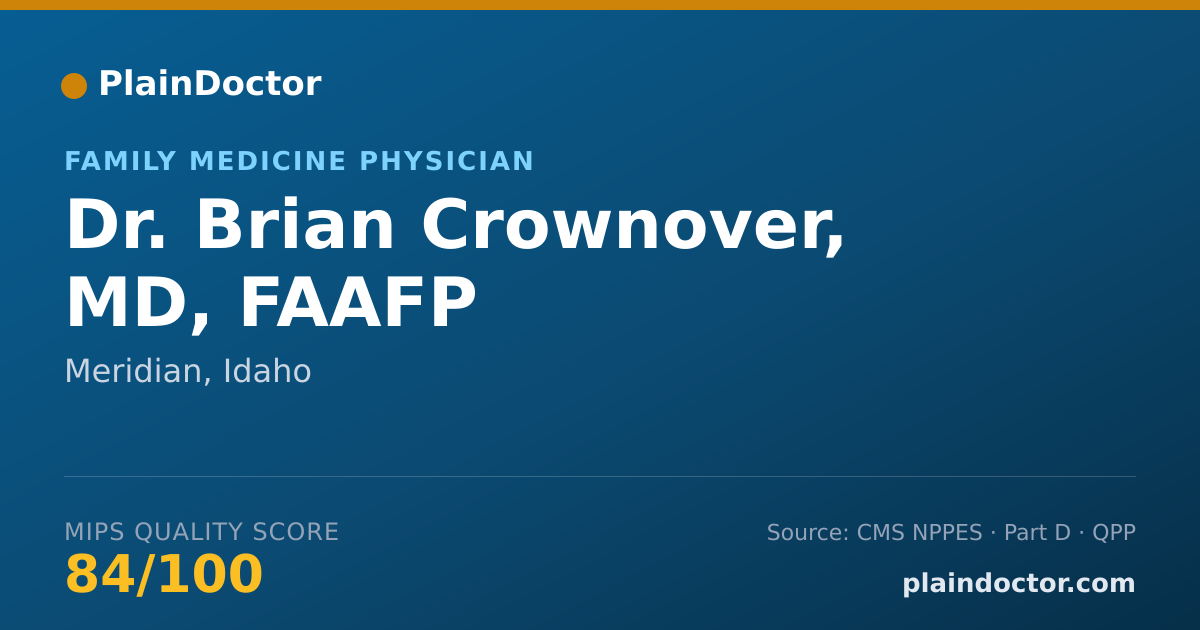 Shareable card for Brian Crownover, MD, FAAFP - Family Medicine Physician, Meridian, ID