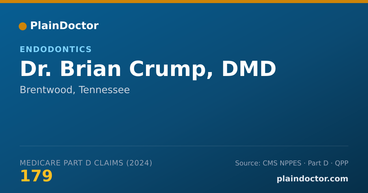 Shareable card for Brian Crump, DMD - Dentist, Brentwood, TN