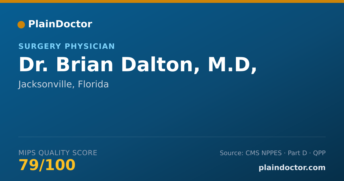 Shareable card for Brian Dalton, M.D, - Surgery Physician, Jacksonville, FL