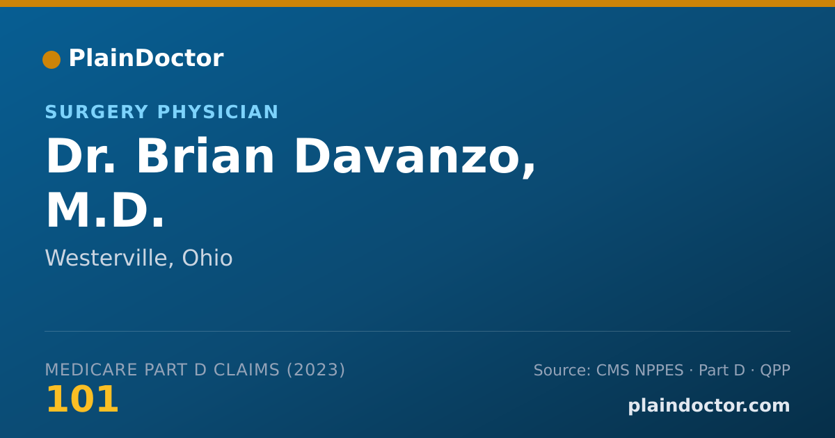 Shareable card for Brian Davanzo, M.D. - Surgery Physician, Westerville, OH