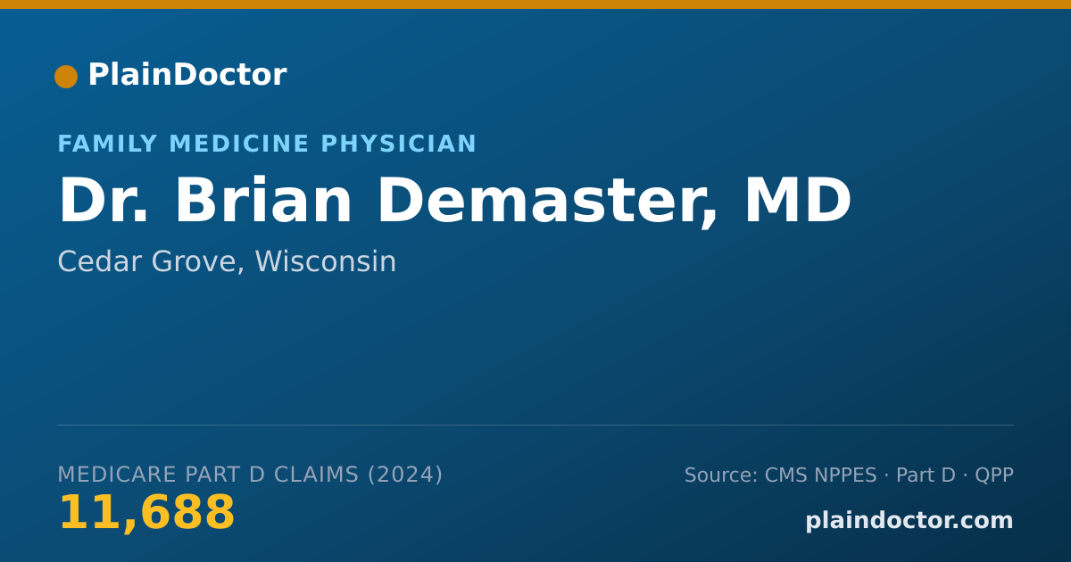 Shareable card for Brian Demaster, MD - Family Medicine Physician, Cedar Grove, WI