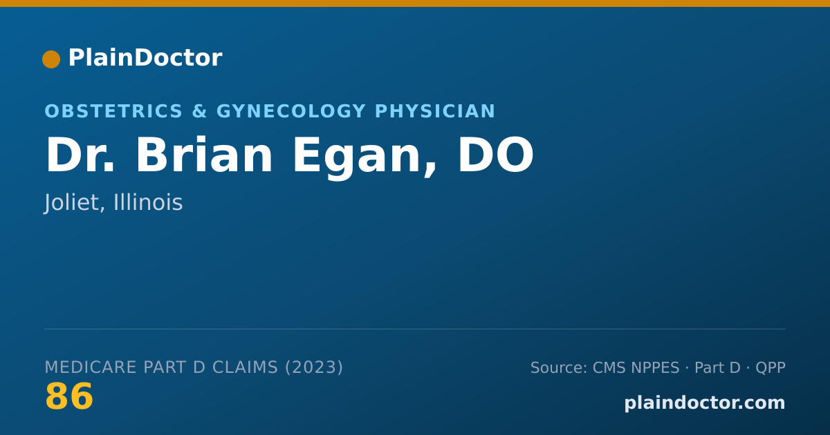 Shareable card for Brian Egan, DO - Obstetrics & Gynecology Physician, Joliet, IL