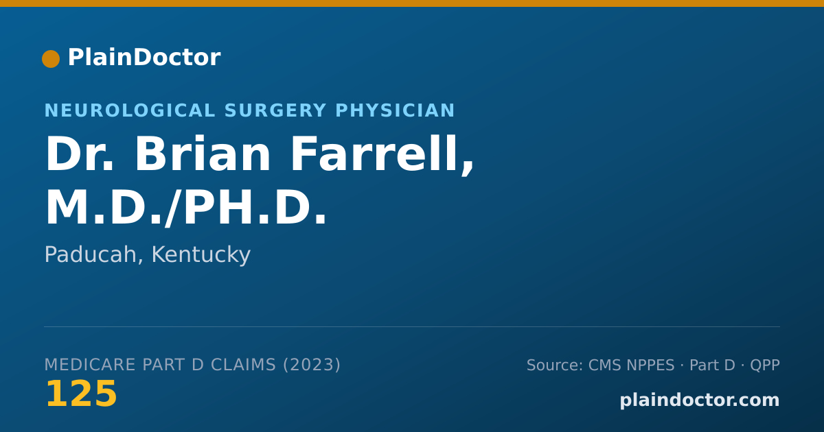 Shareable card for Brian Farrell, M.D./PH.D. - Neurological Surgery Physician, Paducah, KY
