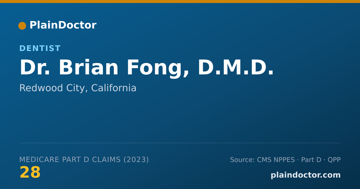 Shareable card for Brian Fong, D.M.D. - Dentist, Redwood City, CA