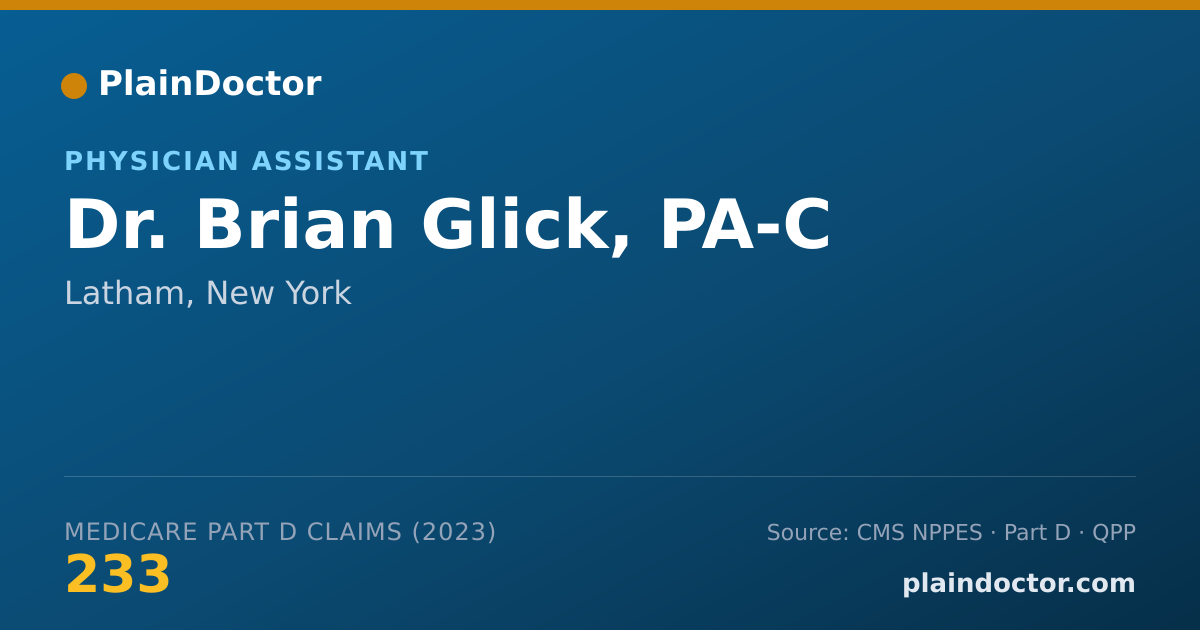 Shareable card for Brian Glick, PA-C - Physician Assistant, Latham, NY