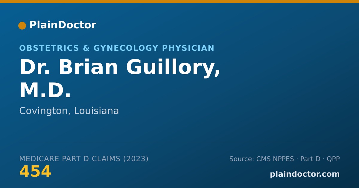 Shareable card for Brian Guillory, M.D. - Obstetrics & Gynecology Physician, Covington, LA